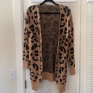 SHEIN leopard print cardigan